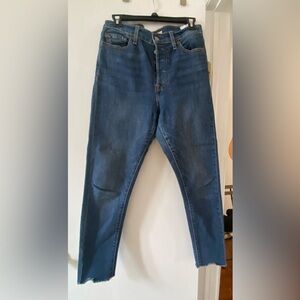 Levi Wedgie Skinny Dark Wash Jeans
